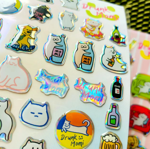 Custom Epoxy Kiss Cut Stickers Sheets