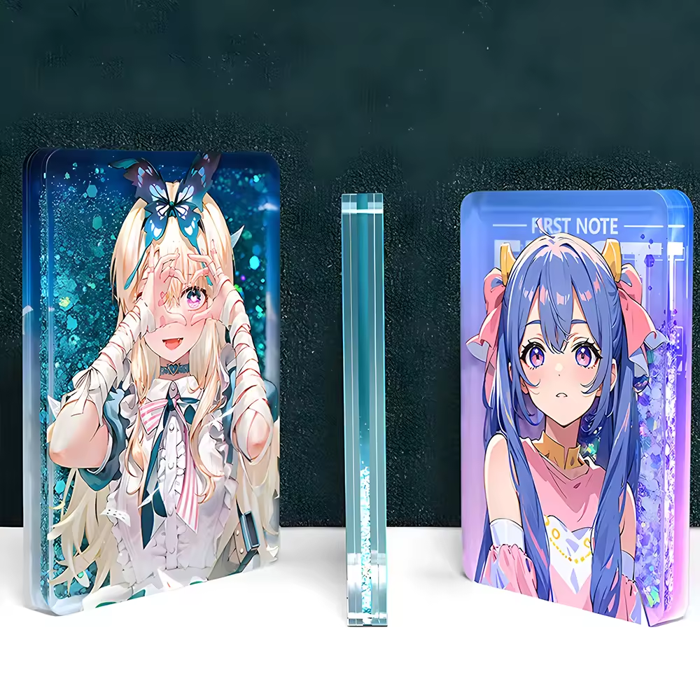 Custom Liquid Acrylic Keychain Anime Personalized Liquid Acrylic Charms