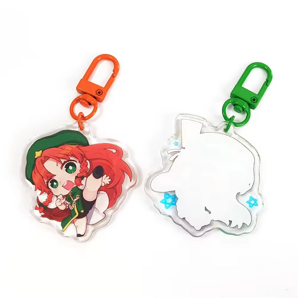 Custom Clear Acrylic Keychains Single Side Printing Acrylic Charms